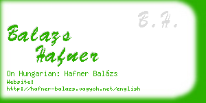 balazs hafner business card